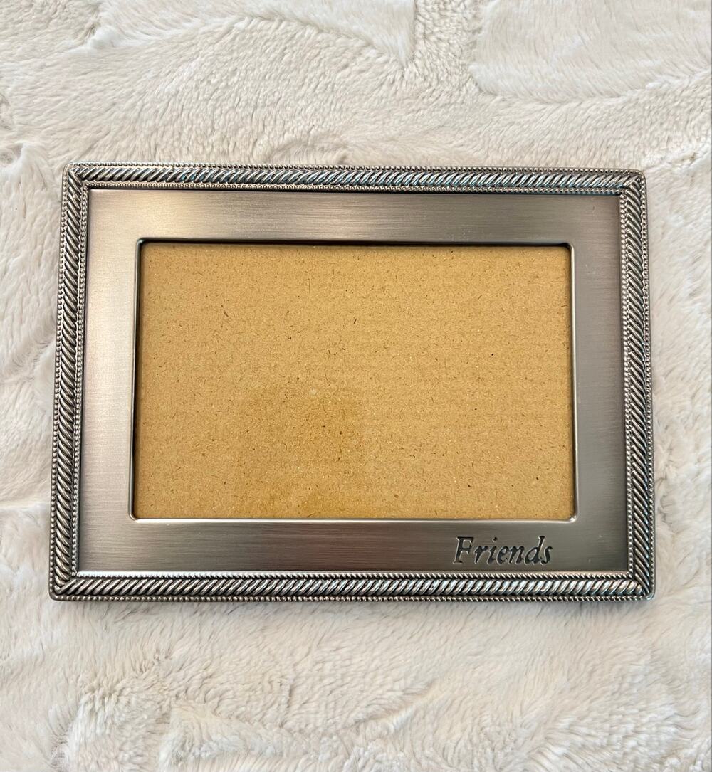 Fetco FRIENDS Home Decor Picture Frame Pewter Silver 5X7 Photo Office Work Home
